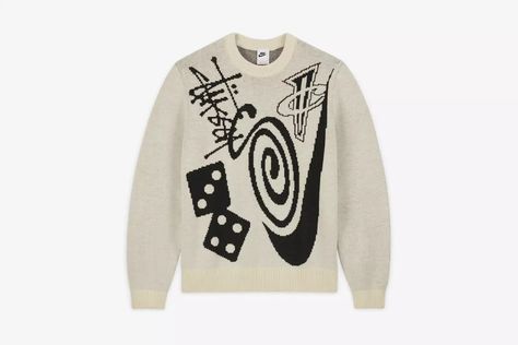 Where To Buy Vintage Nike Sweatshirt, Vintage Sweaters Nike, Nike X Stussy, Mode Swag, Nike Fleece, Jacquard Sweater, Long Sleeve Knit Sweaters, 로고 디자인, Street Chic