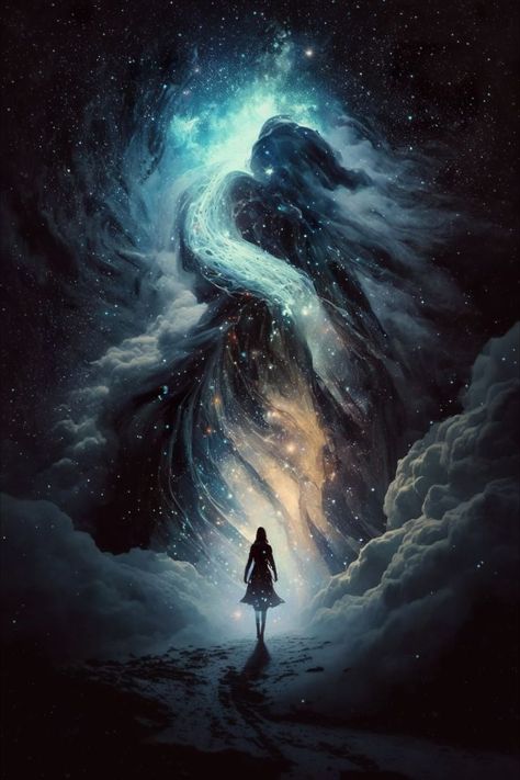 a lady in the cosmic void, blue and black colors, stars background, vertical wallpaper for phone Space Aesthetic Wallpaper, Cosmic Dust, Space Aesthetic, Cosmic Art, Shadow Photos, Magic Aesthetic, Celestial Art, Fantasy Castle, Magical Art