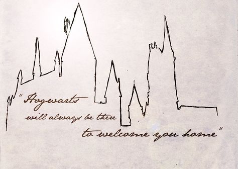 Hogwarts skyline would look awesome as a minimal tattoo Hogwarts Skyline, Hogwarts Tattoo, Harry Potter Symbols, Imprimibles Harry Potter, Hp Tattoo, Harry Potter Tattoos, Harry Potter Tattoo, Images Harry Potter, Astuces Diy