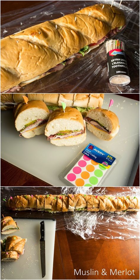 Party Subs Sandwiches, Party Subs For A Crowd, Party Subs, Gameday Party, Sub Sandwich, Slider Sandwiches, Sub Rolls, Box Lunches, Sliced Roast Beef