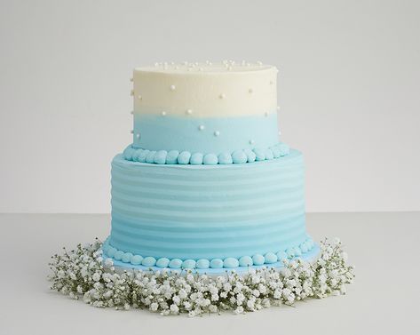 Two Tier Blue Pearl Wedding Cake Light Blue 2 Tier Cake, Blue Cake 2 Tier, Double Tier Cake Design, Blue Two Tier Cake, Blue 2 Tier Cake, Double Layer Cake Design, 3 Layer Cake Design, 2 Layer Cake Birthday Design, Double Tier Cake