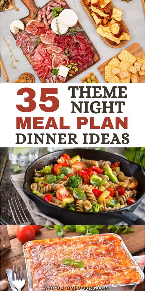 Dinner Iseas, Family Dinner Night, Meal Planning Menus, Meal Planning Template, Fun Salads, Dinner Plan, Dinner Themes, Frugal Meals, Fun Dinners