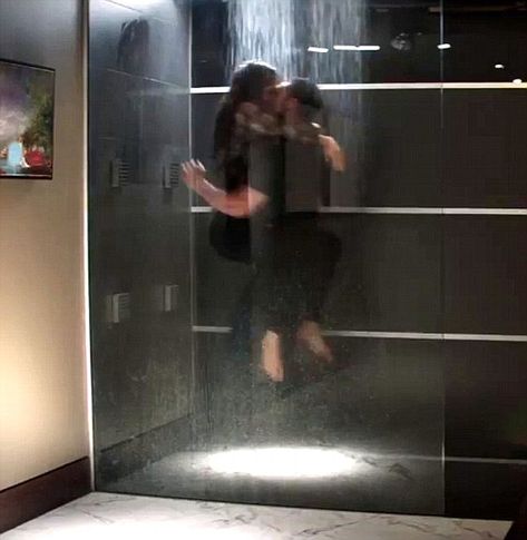 I love this master shower instead of a bath tub and small separate shower. 50 Shades Of Gray Scene Clips, Fifty Shades Darker Playroom, 50 Shades Of Gray Scene, Colorado Mansion, 50 Shades Grey, Spicy Couples, Fifty Shades Cast, Romantic Kiss Gif, Literary Love Quotes