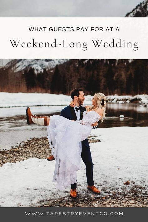 What Hosts Pay for and What Guests Pay for in a Weekend-Long Wedding? Weekend or multi-day weddings are becoming more populalr, but what do you do during a 3 day wedding? How do you plan a multi day wedding? We love helping couples thoughtfully and effectively budget their resources to make a meaningful impact on the guest experience. If you’re asking yourself the same questions, here is a template that will help you prioritize and invest your resources wisely. Week Long Wedding, Weekend Wedding Ideas, Multi Day Wedding, Wedding Weekend Events, 4 Day Weekend, Wedding Weekend Itinerary, Pacific Northwest Wedding, Budget Planner Free, Wedding Budget Planner