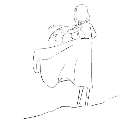 Simple Animation Drawings, Animation Base Gif, Cape Animation, Animation Reference Gif, Animated Sketches, Cloth Animation, Dress Animation, Drawing Motion, Animation Drawing Tutorial