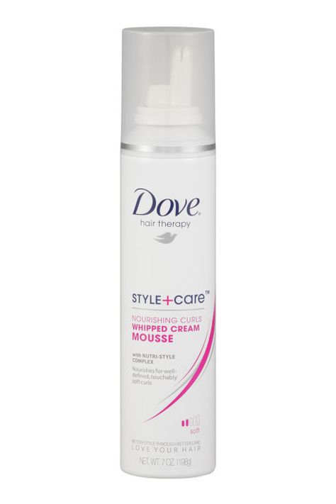 For the same curl type, Redway applies Dove's whipped mousse, and says to put it "on wet or damp hair and defuse with a blowdryer or let it air dry." Dove Nourishing Curls Whipped Cream Mouse, $4; target.com Mouse For Curly Hair, Curl Mousse, Best Hair Products, Make Hair Grow, Biracial Hair, Curly Hair Problems, Hair Therapy, Curl Cream, Hair Mousse