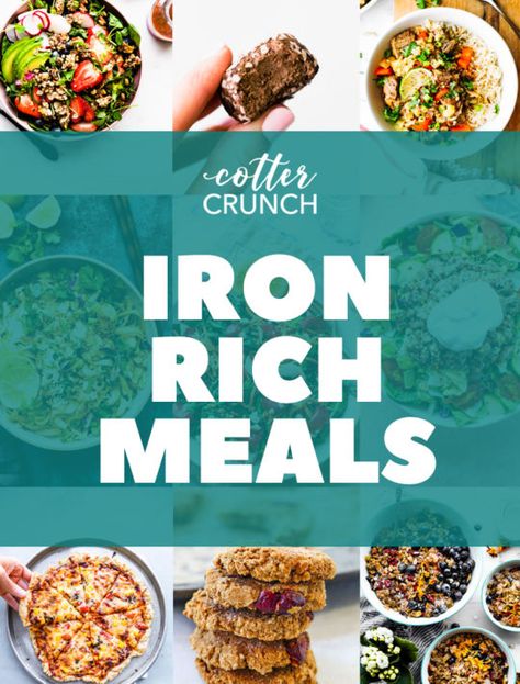 Iron Diet Plan, Iron Rich Meals, High Iron Diet, Iron Rich Snacks, Iron Diet, Meal Plan Ideas, Gluten Free Meal Plan, Foods With Iron, Foods High In Iron