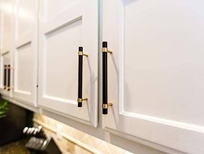 Oil Rubbed Bronze And Gold Heavy Quality Brass Kitchen &Amp; Bathroom Cabinet Hardware Drawer Pull Handle - 6.5&Quot; Total Length | 5&... | Google Shopping Gold Hardware Kitchen, Bathroom Cabinet Hardware, Gold Kitchen Hardware, Gold Cabinet Hardware, Black Cabinet Handles, Dresser Drawer Handles, Brass Cabinet Hardware, Cabinet Hardware Pulls, Brass Kitchen