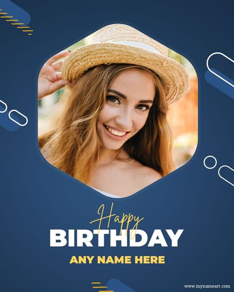 Birthday Wishes With Photo Card For Social Media Post Birthday Wish With Photo, Happy Birthday Wishes With Photo, Birthday Social Media Post, Late Birthday Wishes, Birthday Cake Write Name, Birthday Wishes With Photo, Birthday Card With Photo, Birthday Cake Writing, Happy Birthday Cake Photo