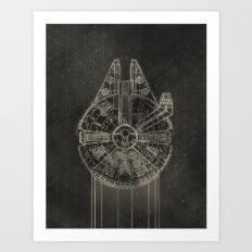 Millennium Falcon Art Print Millennium Falcon Art, The Millennium Falcon, X Wing Fighter, Millenium Falcon, Star Wars Models, Cuadros Star Wars, Star Wars Tattoo, Architecture Tattoo, Star Destroyer