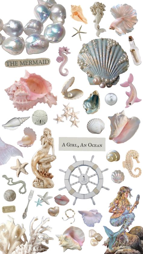 #mermaid #mermaidcore #siren #aesthetic #outfitinspo #fitinspo #inspo #cute #preppy #preppyaesthetic #trending #mermaidaesthetic #mammamia #coastal #beach #beach #ocean #underwater Siren Aesthetic, Ocean Underwater, Mermaid Core, Mermaid Sticker, Mermaid Aesthetic, Baby Pearls, Preppy Aesthetic, Cute Wallpaper Backgrounds, Scrapbook Stickers