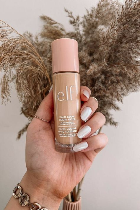 Elf Halo Glow Liquid Filter, Elf Halo Glow, Halo Glow Liquid Filter, Glowy Natural Makeup, Halo Glow, Eye Makeup Pictures, Smink Inspiration, Elf Cosmetics, Elf Makeup