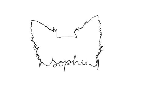 Westie Ears Tattoo, Westie Outline Tattoo, Dog Memorial Tattoos Yorkie, Yorkie Silhouette Tattoo, Yorkie Drawing Simple, Westie Dog Tattoo, Border Collie Ears Tattoo, Yorkshire Terrier Tattoo Minimalist, Westie Tattoo Ideas