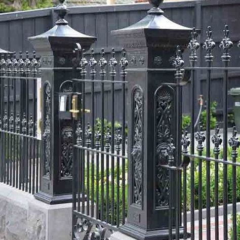 These wonderful Lion Fence Posts take me right back to the original days of historic Melbourne. We feel so lucky to have a pair of original Victorian Lion Fence Posts available... a rare and precious find! ⠀⠀⠀⠀⠀⠀⠀⠀⠀ Follow the shopping link for more details. ⠀⠀⠀⠀⠀⠀⠀⠀⠀ 📷 @mrgatesplus #Regram via @B5t1M2LAzxr Rod Iron Fences, Wrought Iron Fence Panels, Iron Fence Gate, Driveway Entrance Landscaping, Cast Iron Fence, Metal Fence Posts, Victorian Style House, Shopping Link, Pillar Design