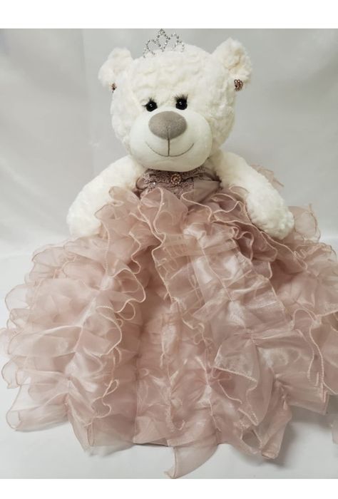 PRICES MAY VARY. 20" Quinceanera Teddy Bear with dress Can be given as a gift or used as a centerpiece 20 inches in height. Rhinestone tiara and an embroidered " Mis 15 Anos" For Collection and Decoration Purpose. For Age 14+. Due to different monitors/calibrations colors may vary slightly from the actual product. For those that are looking for something other than a doll... we now have the option of Quince Bears. These bears measure 20" long. Crème color, soft and cuddly, dressed in an elegant, Quince Teddy Bear, Quince Bears, Royal Blue Color Dress, Crème Color, Quinceanera Pink, Curled Lashes, Blue Colour Dress, Teddy Bear Gifts, Quince Dress