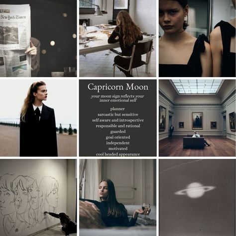 Moon Sign Capricorn, Katrinacore Aesthetic, Capricorn Mood Board, Moon In Capricorn Aesthetic, Capricorn Midheaven Aesthetic, Capricorn Moon Women, Capricorn Astethic, Capricorn Bedroom Aesthetic, Capricorn Room Aesthetic