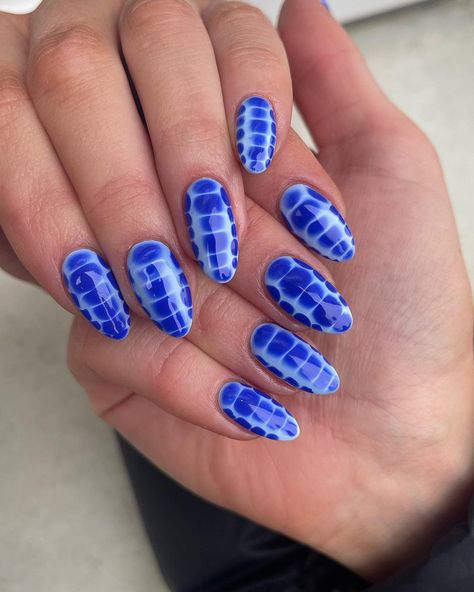 Blue Nails Short, Zebra Print Nails, Cheetah Print Nails, Blooming Gel, Aqua Nails, Orange Nail Designs, Fun Summer Nails, Cow Nails, Summer Nail Designs