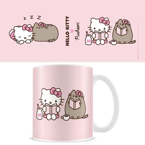 Material: Ceramic. Design: Heart, Text. Characters: Hello Kitty, Pusheen. Capacity: 325ml. 100% Officially Licensed. Hello Kitty Mug Design, Hello Kitty Coffee Cup, Tea Cup Drawing, Cup Drawing, Heart Text, Hello Kitty Mug, A Glass Of Milk, Leaving Presents, Classroom Organisation