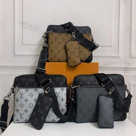 Louis Vuitton Trio Messenger, Manifestation 2024, Louis Vuitton Mens Bag, Mens Crossbody Bag, Hot Style, Bag Style, Louis Vuitton Bags, Cloth Bags, Leather Backpack