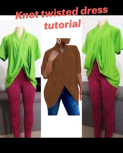 let's cut and sew this knot twisted top together   #classybymavy #sewingtutorial #knottwisteddress Diy Clothes Patterns, Sewing Patterns Free Women, Clothing Pattern Design, Twisted Top, Dress Patterns Diy, Easy Dress Sewing Patterns, Dress Sewing Tutorials, Dress Tutorial, Fashion Design Patterns