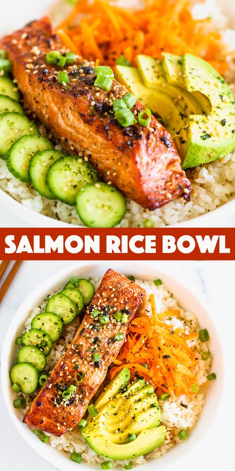 Sushi Rice Salmon Bowl, Salmon Avocado Poke Bowl, Salmon Yum Yum Bowl, Vegetarian Salmon Rice Bowl, Simple Salmon Bowl, Salmon Bake Bowl, Healthy Salmon Bowls Meal Prep, Sushi Bowls Salmon, Salmon Salad Bowls Healthy