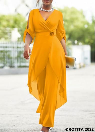 Chiffon Jumpsuit, Elegant Pant, Fall Pants, Jumpsuit With Sleeves, Loose Pants, Looks Chic, Medan, Coat Dress, V Neck Tops