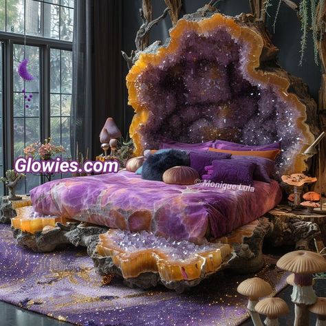 Geode Furniture, Sky Palace, Rock Furniture, Crystal House, Monique Lula, Horse Room, Geode Decor, Throne Of Glass Fanart, Log Home Interiors