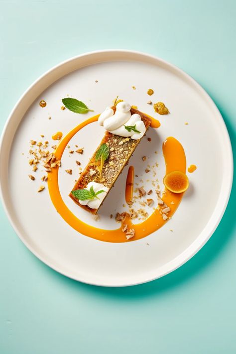 Formentera Carrot and Orange Cake - Cooking Mediterranean Orange Cake Decoration, Carrot Cake Decoration, Mediterranean Desserts, Orange Dessert, Sweet Breakfast Treats, Dessert Plating, Pretty Dessert, Food Photography Inspiration, Pastry Art