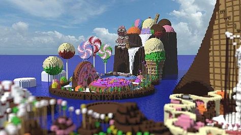 CISHSSOII CandyLand Race Track minecraft building ideas game 4 Minecraft Merry Go Round, Candy Minecraft Builds, Minecraft Candy Build, Candyland Minecraft, Candy Land Minecraft, Minecraft Carousel, Minecraft Candyland, Rollercoaster Minecraft Ideas, Minecraft Carnival Builds