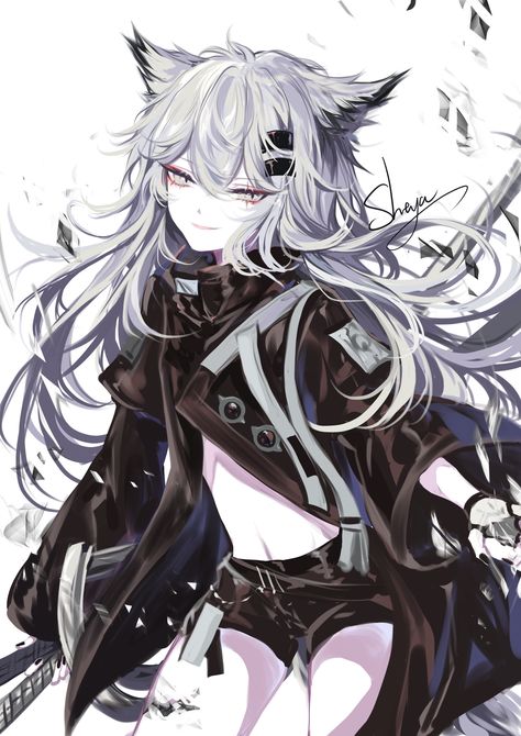 Arknights Lappland, Lappland Arknights, Animal Traits, Open Shirt, Anime Ninja, Anime Wolf, Animal Ears, 영감을 주는 캐릭터, Cat Girl