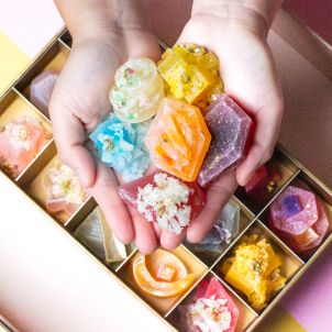 Silky Gem - Crystal Candy - About Us – Silky Gem Crystal Candy Japanese Treats, Candy Crystals, New Years Traditions, Crystal Candy, Sample Box, Japanese Candy, Vegan And Gluten Free, All Gems, Gourmet Gifts