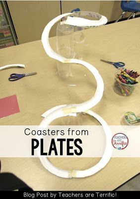 STEM Challenge: Make a marble run coaster using paper plates! Check this blog post for more! Library Makerspace, Stem Camp, Stem Club, Space The Final Frontier, Summer Stem, Steam Challenges, Steam Ideas, Stem Classes, Stem Lab