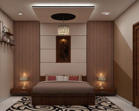 Bedroom Pop Design, Tv Fal, Unique Bedroom Design, Amazing Bedroom Designs, Interior Ceiling Design, Bedroom Interior Design Luxury, House Ceiling Design, Pop Ceiling Design, تصميم للمنزل العصري