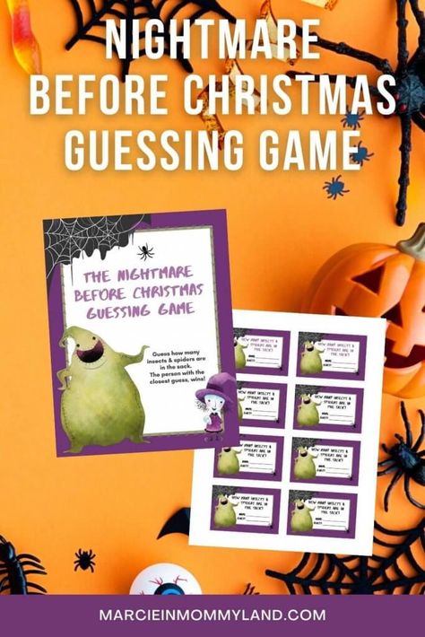 Nightmare Before Christmas Scavenger Hunt, Nightmare Before Christmas Party Games, Nightmare Before Christmas Activities, Printable Nightmare Before Christmas, Nightmare Before Christmas Games, Games Halloween Party, Nightmare Before Christmas Party, Christmas Crossword, Disney Movie Night Dinner