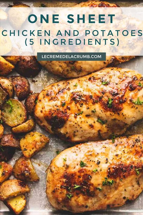 Sheet Pan Chicken And Potatoes, Pan Chicken Breast, Chicken Sheet Pan Dinner, Chicken Sheet Pan, Sheet Pan Dinners Chicken, Dada Ayam, Sheet Pan Dinners Recipes, Chicken And Potatoes, Sheet Pan Chicken