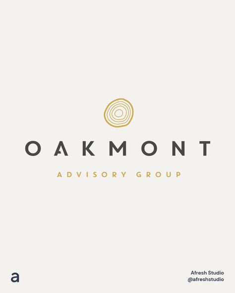 Oakmont Advisory Group Logo Tree Rings Logo, Advisory Logo, Investment Logo, Ring Logo, Group Logo, Investing For Retirement, Brand Refresh, Financial Logo, Business Logos