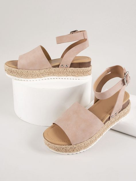 Closed Sandals, Heel Sandals Outfit, Platform Espadrille Sandals, Espadrilles Platform, Strap Sandals Women, Ankle Strap Wedges, Platform Espadrilles, Espadrille Sandals, Platform Wedge Sandals