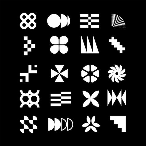 Organic Geometric Shapes, Unique Shapes Design, Pixel Shapes, Y2k Shapes, Shapes Graphic Design, Basic Shapes Design, Abstract Icons, Aesthetic Shape, Abstract Symbols