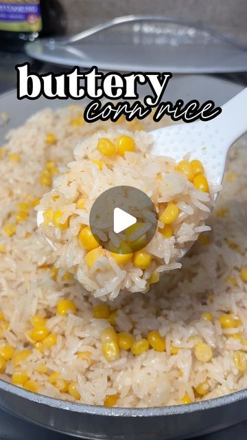 anabelle redeemer on Instagram: "buttery corn rice 😋🧈🌽🍚 this is one of my favorite ways to make rice! it pairs well with so many dishes. definitely a must try!  ingredients: - 1 tbsp oil of choice - 2 tbsp butter - 1.5 cups of rice - 1/4 small white onion diced - 6 garlic cloves minced - 15oz corn drained - 1-2 tsp of chicken bouillon OR salt - 3 cups of water  #rice #ricerecipes #whiterice #mealprep #mealprepping #sides #sidedish #mexicanfood #butteryrice #cornrice #mexicanwhiterice #recipe #recipeoftheday #recipes #food #foodie #foodblogger #cookwithme #stepbystep #cookingvideo #reelsinstagram #reels #explorepage #cookingreels" Hot Buttered Corn Rice, Side Dishes Using Rice, Day Old Rice Recipes, Rice Ideas Dinner Dishes, Chicken Corn Rice, White Rice And Corn, White Rice With Corn, Easy White Rice, Corn Rice Recipe