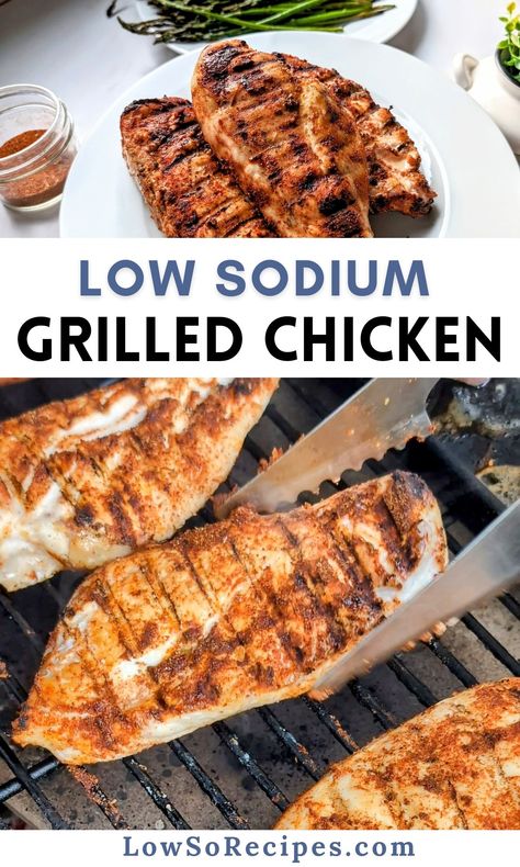 Low Sodium Grilled Chicken, Low Sodium Grilled Chicken Recipes, Low Sodium Baked Chicken Recipes, Low Sodium Mexican Recipes, Low Sodium Chicken Marinade, Low Sodium High Protein Meals, Low Sodium Chicken Breast Recipes, Low Sodium Chicken Recipes, Cardiac Recipes