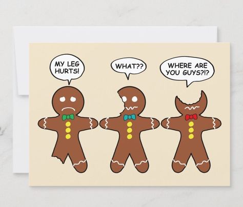 Gingerbread Everything is Fine Holiday Card Gingerbread Everything is Fine Holiday Flat CardsFunny gingerbread men in parody, spoof, to the... The post Gingerbread Everything is Fine Holiday Card appeared first on Irony Designs Fun Shop Novelty, Cute and Funny Gift Products. Funny Gingerbread Men, Gingerbread Men Cookies, Funny Xmas Cards, Gingerbread Cards, Fun Holiday Cards, Cookies Holiday, Cute Christmas Cards, Funny Holiday Cards, Christmas Card Art