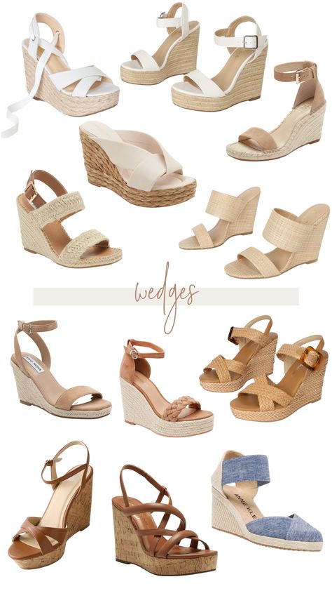 wedges, summer shoes Summer Wedges 2023, Trendy Wedges, Summer Shoes Wedges, Casual Everyday, Wedge Espadrille, Affiliate Links, Striped Shorts, Dress Codes, Summer Shoes