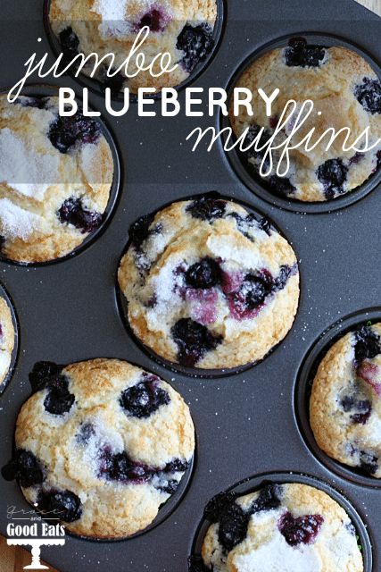 Jumbo Blueberry Muffins - Grace and Good Eats