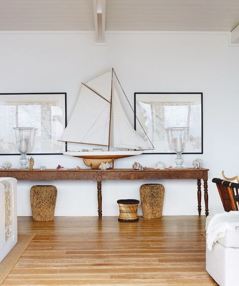 House & Home - Visit A Beachy Cottage Inspired By St. Barts Surfer Bedroom Ideas, Canadian Cottage, Nautical Interior Design, Cottage Rooms, Sailing Decor, Nautical Interior, Beach Bedroom Decor, Ship Decor, Chic Interior Design