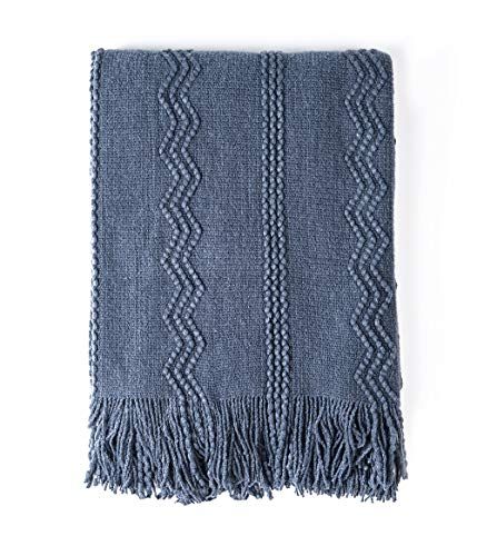 BOURINA knitted throw blanket for sofa, Lightweight Soft Warm Couch blanket,50×60 Navy: Amazon.co.uk: Kitchen  Home Navy Throw Blanket, Navy Throw, Navy Blanket, Blue Throw Blanket, Soft Sofa, Knitted Blanket, Woven Throw Blanket, Knit Throw Blanket, Blue Throws