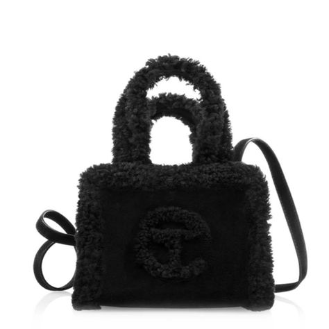 Shearling Lined Small Black Bag. Brand New With Tags And In Original Packaging. Never Opened And Available For Immediate Purchase And Immediate Shipment. Must Have Holiday Gift =) Fluffy Telfar Bag, Telfar Bags Small, Telfar Ugg, Telfar X Ugg, Telfar Black, Telfar Logo, Telfar Bags, Ugg Bag, Telfar Bag