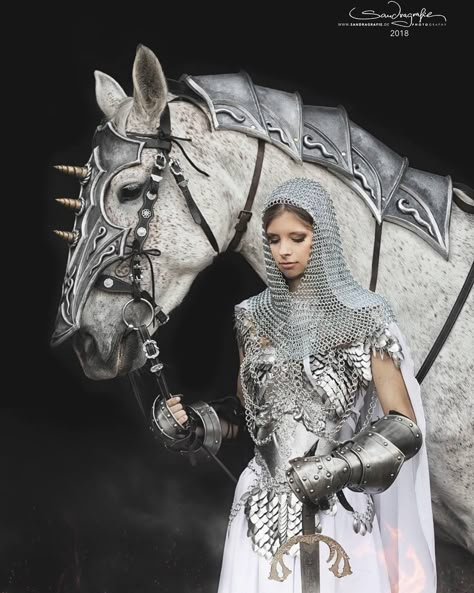 Medieval Girl, Medieval Aesthetic, Jeanne D'arc, Horse Armor, Female Armor, Female Knight, Knight In Shining Armor, 다크 판타지, Knight Armor