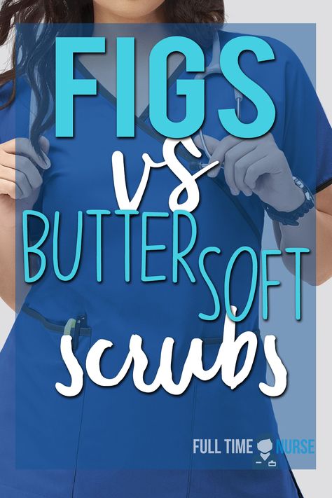 Butter-Soft Scrubs VS FIGS Scrubs? What are the better scrubs? Which scrubs should nurses buy? #nurse #nursing #crna #nursingstudent #studentnurse #nursingschool How To Style Scrubs, Scrub Business, Nurse Fashion Scrubs, Pediatric Scrubs, Nurse Bae, Winter Scrubs, Nurse Things, Nurse Gear, Peds Nurse