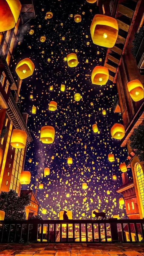 Viby Wallpapers, Unity In Art, Floating Lantern Festival, Iphone Wallpaper Modern, Lantern Wallpaper, Festival Paint, Floating Lanterns, Sky Lanterns, Lantern Festival