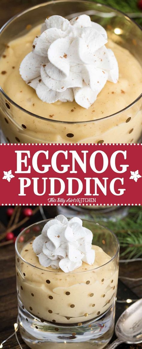 Eggnog Pudding, Home Made Pudding, Pudding Homemade, Desserts Nutella, Eggnog Bread, Eggnog Dessert, Eggnog Recipes, Keto Pudding, Nutella Cookie